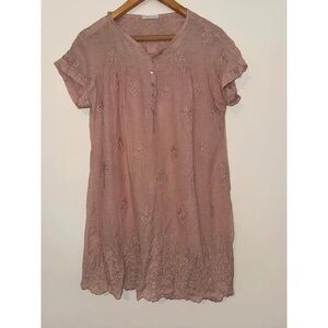 H&M Blush Pink Embroidered Tunic
